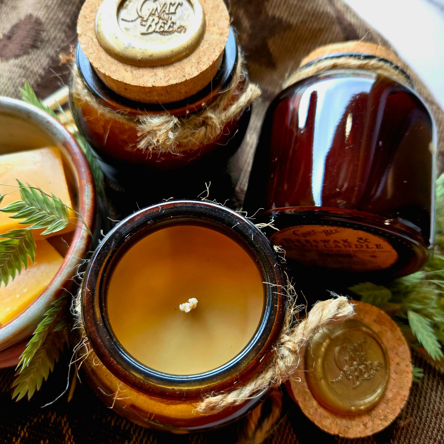 Ohio Heritage Beeswax Apothecary Candle